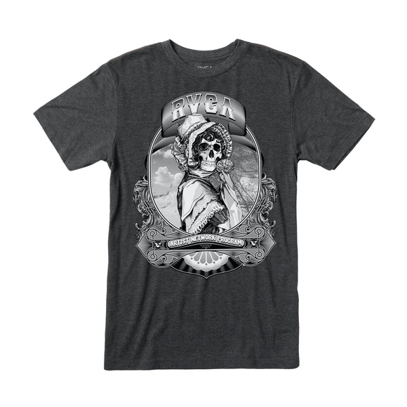 RVCA SKULL BONNET SHORT SLEEVE TEE - Picture 1 of 7